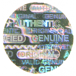 Round 8mm Silver Self-Adhesive Hologram Security Sticker C8-1S